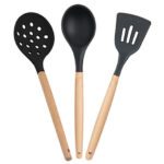 Presto silicon spoons set made with premium heat resistant food-grade silicone for cooking and serving