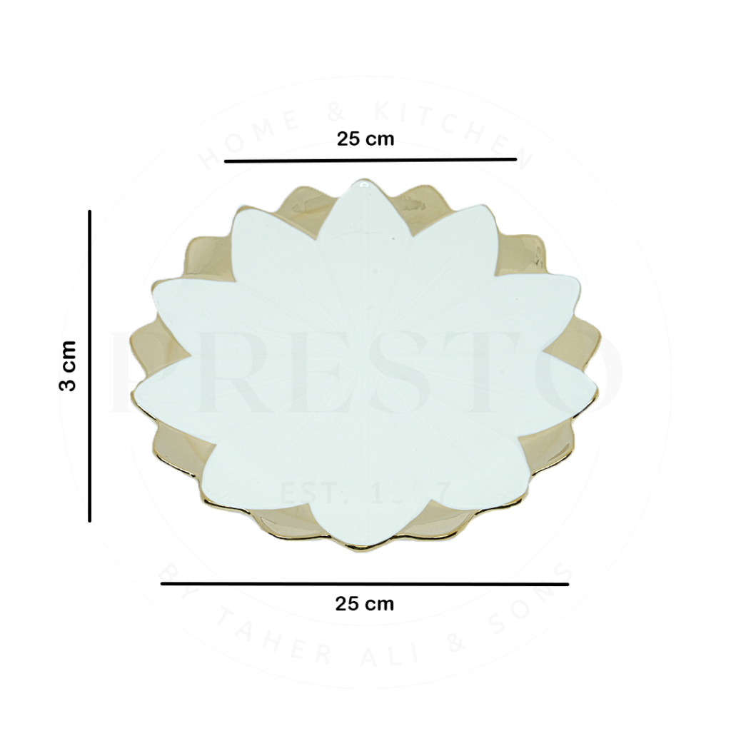 Elegant Round Floral Serving Plates