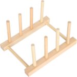 Wooden Dish Drainer Rack & Pot Lid Holder – Kitchen Cabinet Organizer