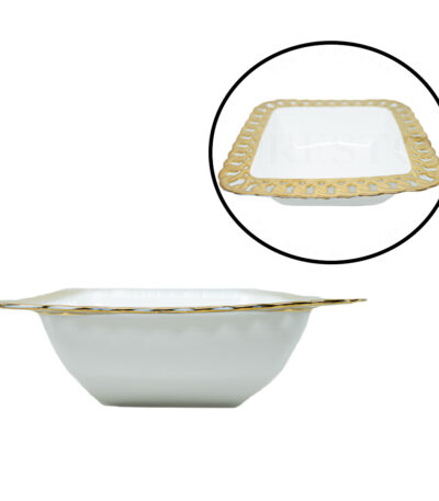 Elegant Chain Border Serving Bowl for Any Occasion