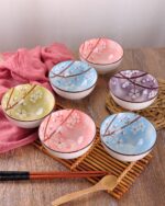 Bohemia Ceramic Tableware Bowls Set – 6 Pieces with Unique Designs