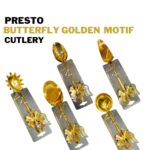 Golden Butterfly Motif Stainless Steel Cutlery