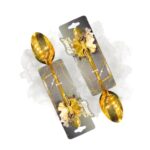 Golden Butterfly Motif Stainless Steel Cutlery