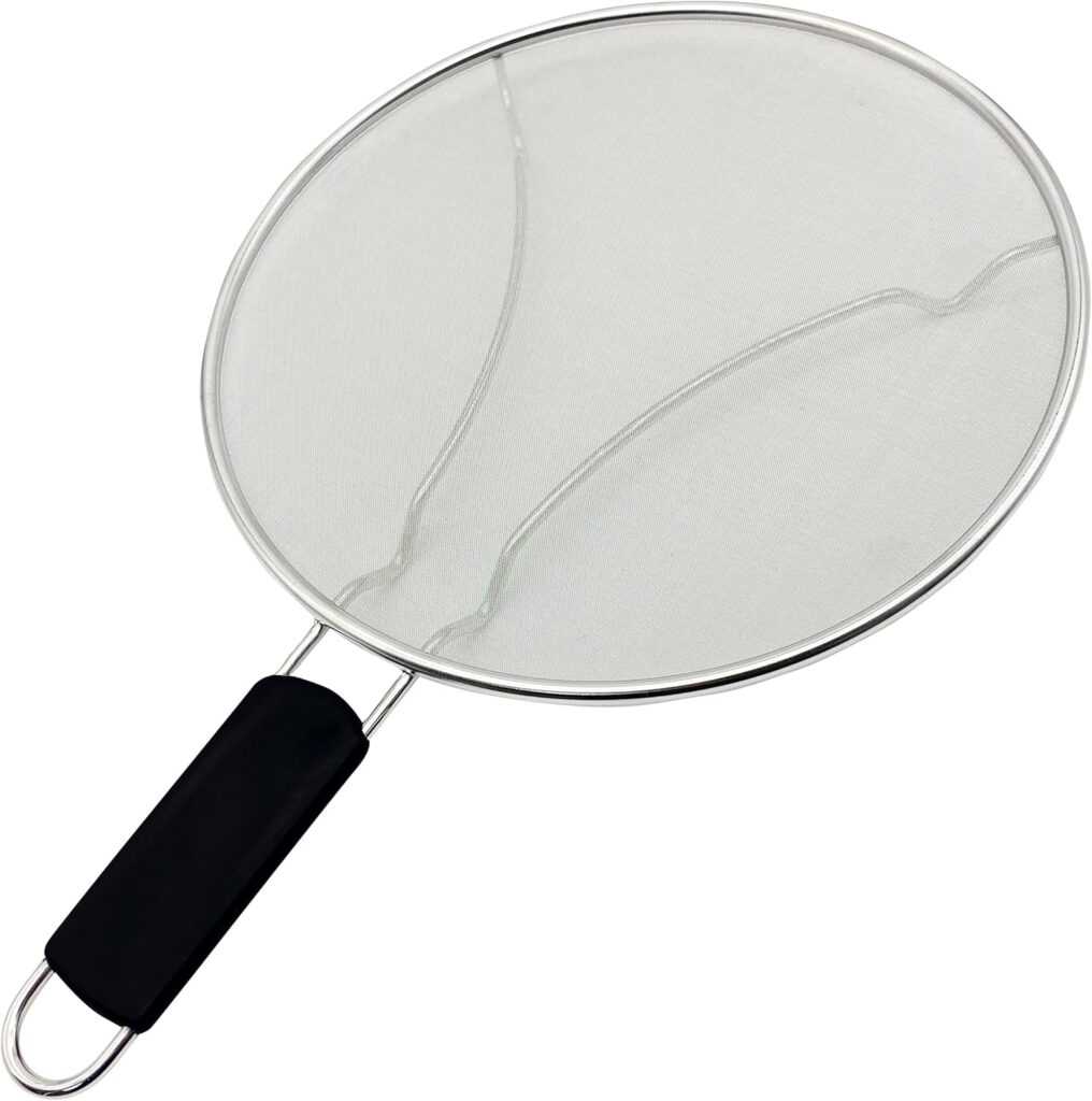 Stainless steel oil splatter guard screen protector for frying pans kitchen tool