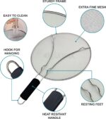 Stainless Steel Splashproof Screen Protector – Oil Splatter Guard for Frying Pans