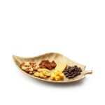 DX-733 Luxury Gold Oak Leaf Ceramic Fruit Bowl | Elegant Dining Table Centerpiece & Serving Dish - Image 3