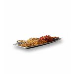 DX-741 Sleek Silver Charcuterie Board Platter | Narrow Ceramic Tray for Gourmet Snack Presentation - Image 2