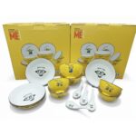 Minion Ceramic Gift Set for Kids – 14 Pcs Cartoon Dinner Set for Children – Pakistan Presto Minion Kids Dinnerware Ceramic Kids Bowl and Plate Set – Karachi