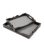 Black Check 2 Piece Tray