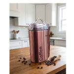PKW-1207 Presto Premium Stainless Steel Canister – Modern Rose Gold Tea, Coffee & Sugar Storage Jar with Easy-Grip Handle - Image 2